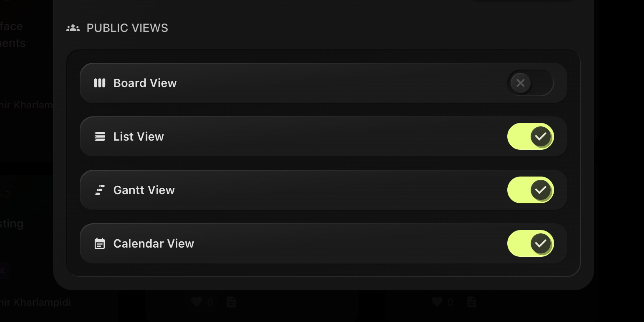 Public Views Control